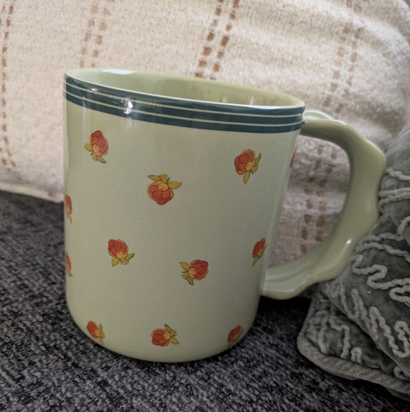 NWT Anthropologie Georgie Stoneware Mug In Green - Picture 8 of 10